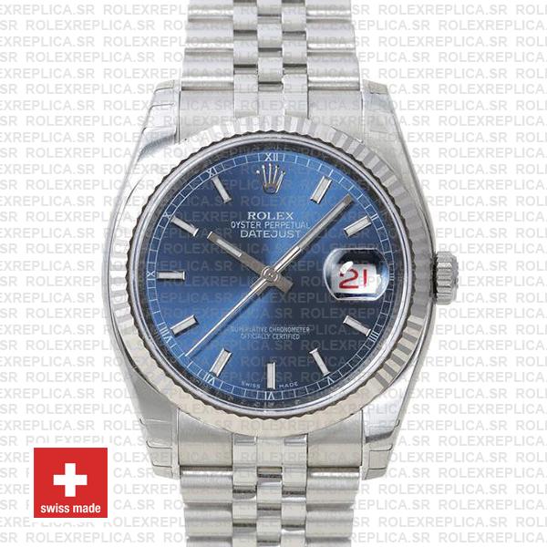 Rolex Datejust 36mm Blue Dial Jubilee Bracelet | Rolex Replica