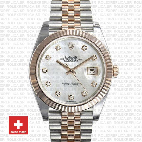 Rolex Datejust 41 Two-Tone White Diamond Dial Jubilee Watch