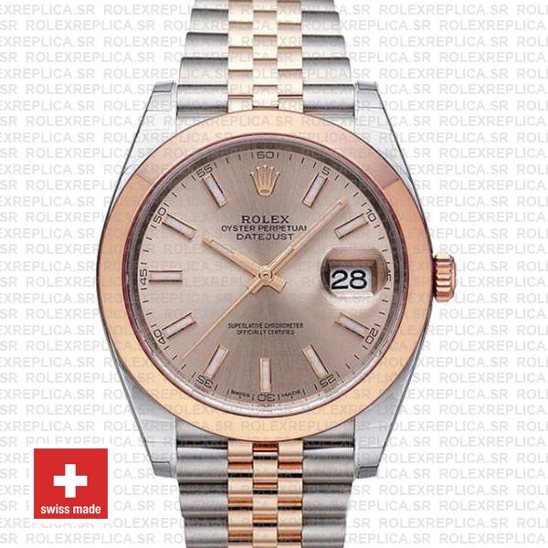 Rolex Datejust 41 Pink Dial Jubilee Bracelet Watch | Rolexreplica