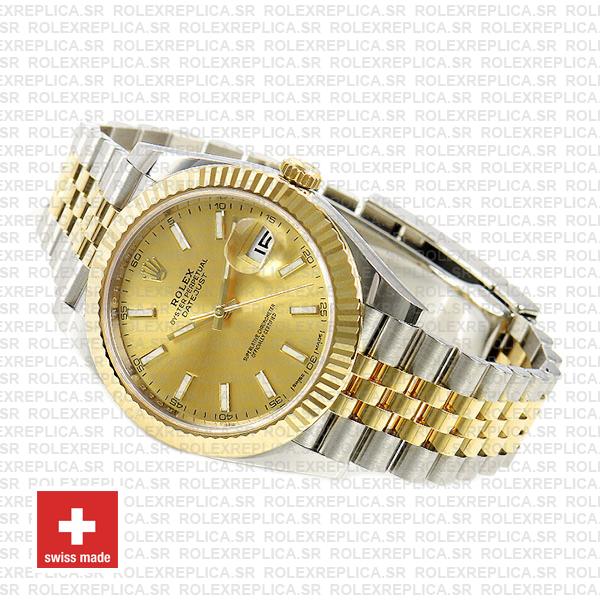 Rolex Datejust 41 Two-Tone Gold Dial Jubilee Swiss Replica Watch