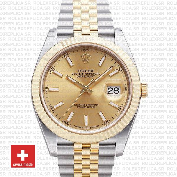 Rolex Datejust 41 Two-Tone Gold Dial Jubilee | Replica Watch