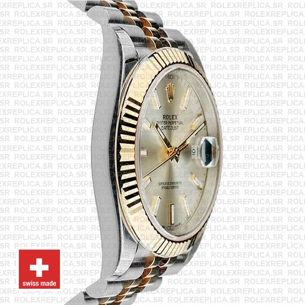 Rolex Datejust 41 Two-Tone Silver Dial Jubilee Swiss Replica Watch