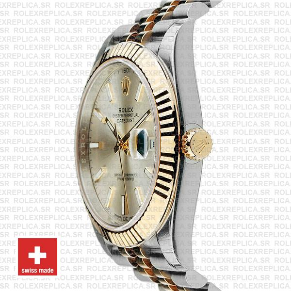 Rolex Datejust 41 Two-Tone Silver Dial Jubilee Rolex Replica Watch