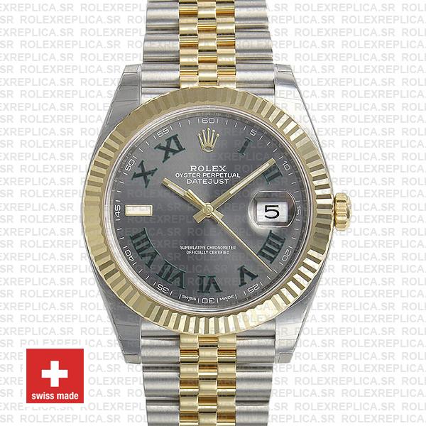 Rolex Datejust Two-Tone Jubilee | Grey Dial Roman Watch