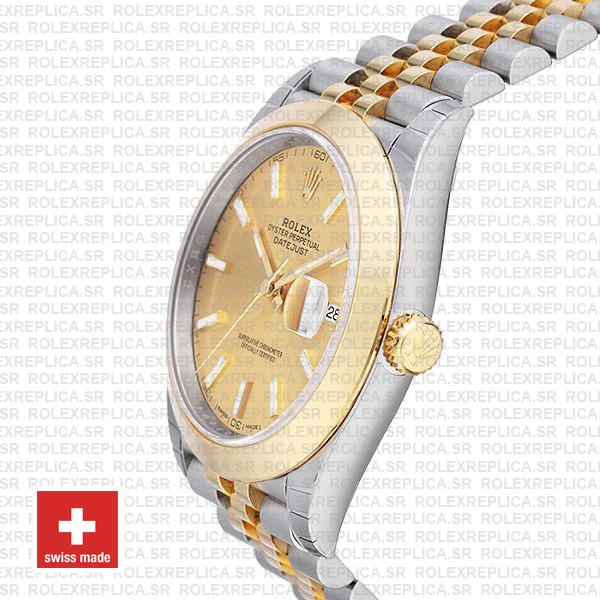 Rolex Datejust 41mm Two-Tone Gold Dial Jubilee Swiss Replica Watch