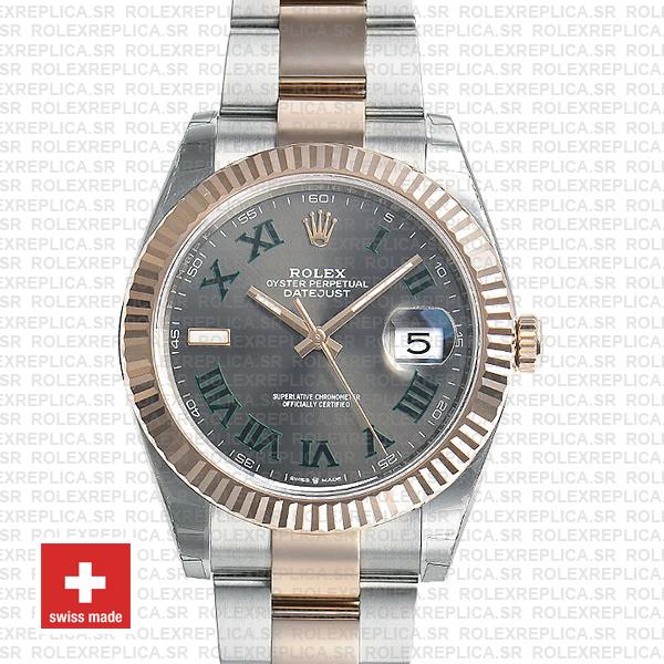 Rolex Datejust 41mm Two-Tone | Slate Grey Roman Dial Watch