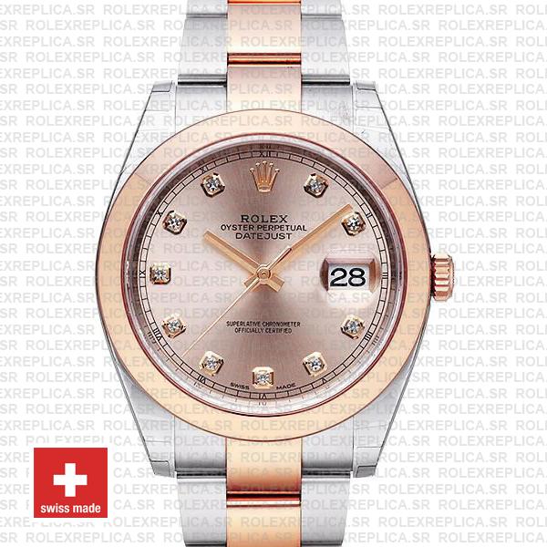 Rolex Datejust 41 Pink Diamond Dial Rose Gold | Rolex Replica