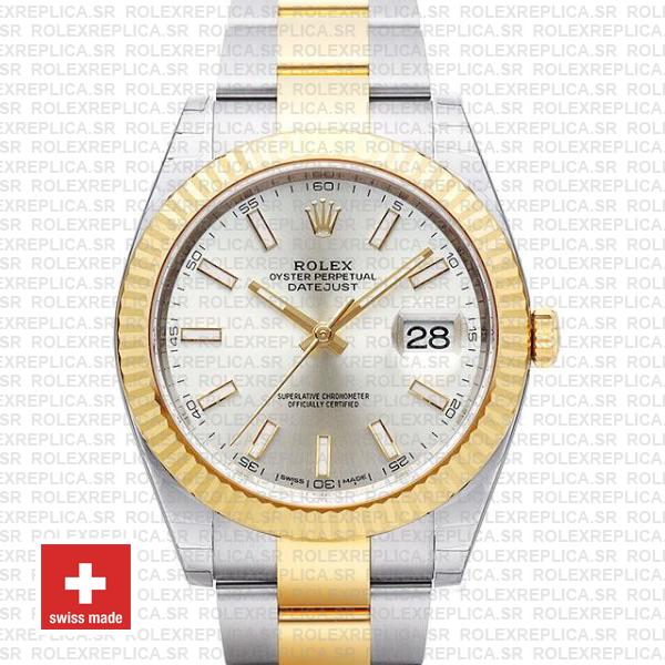 Rolex Datejust 41 Two-Tone Silver Dial | Rolex Replica Watch