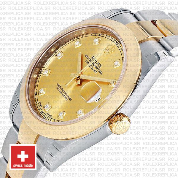 Rolex Datejust 41 Two-Tone 18k Yellow Gold 904L Steel Smooth Bezel Gold Dial