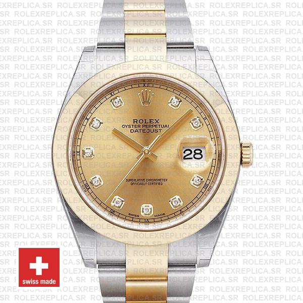 Rolex Datejust 41mm Two-Tone Gold Diamonds | Rolex Replica