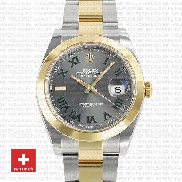 Rolex Datejust Two-Tone 41mm | Slate Grey Dial Roman Watch