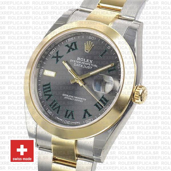 Rolex Datejust 41 Two-Tone 18k Yellow Gold Slate Grey Roman Dial