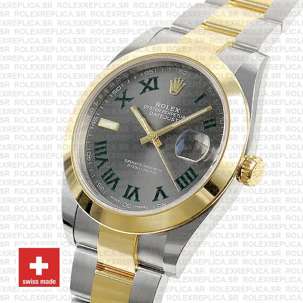 Rolex Datejust Two-Tone 41mm Slate Grey Dial Roman Watch