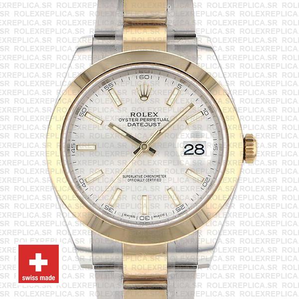Rolex Datejust 41 Two Tone White Dial | Swiss Replica Watch