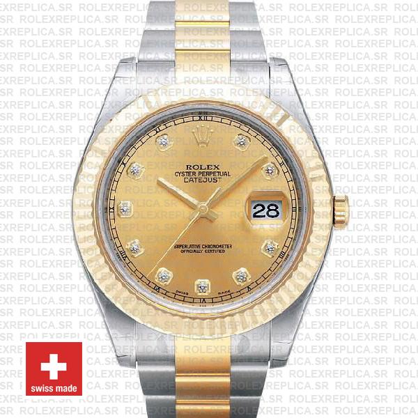 Rolex Datejust II Two-Tone Gold Diamond Dial | Rolex Replica