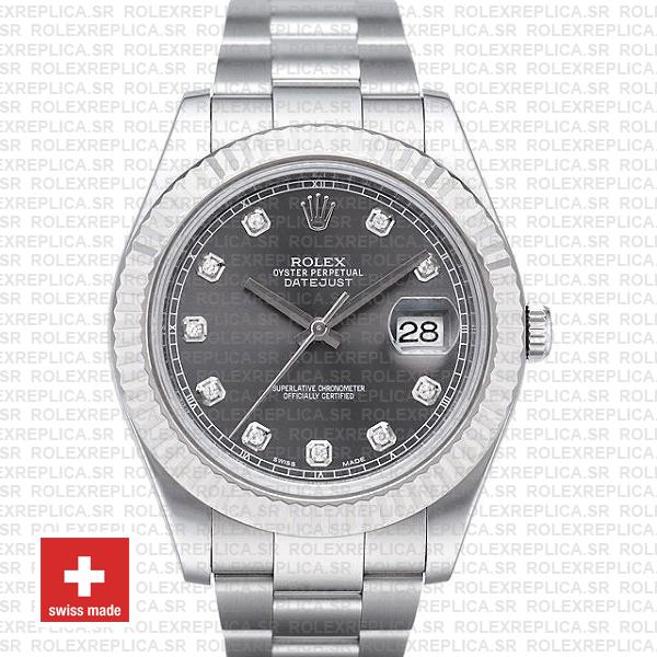 Rolex Datejust ΙΙ Grey Dial Diamonds | Swiss Replica Watch