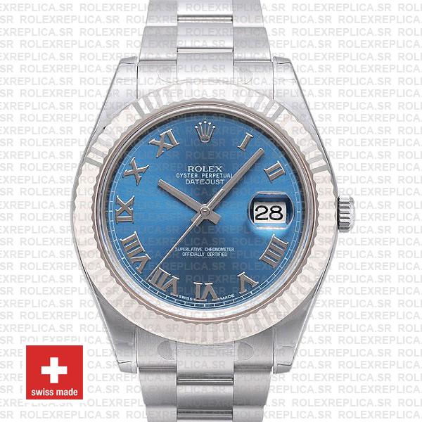 Rolex Datejust ΙΙ 41mm Blue Roman Dial Swiss Replica Watch