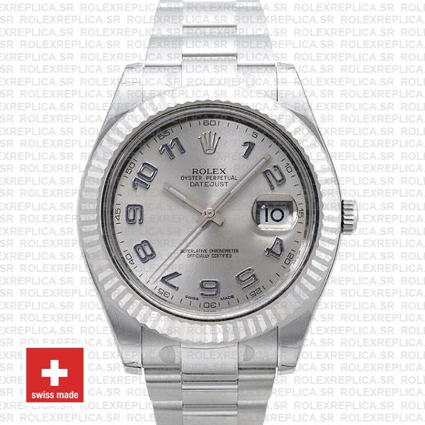 Rolex Datejust ΙΙ 41mm Silver Arabic Dial Swiss Replica Watch