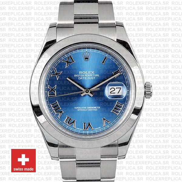 Rolex Datejust II Blue Dial Steel 41mm 116300 | Replica Watch