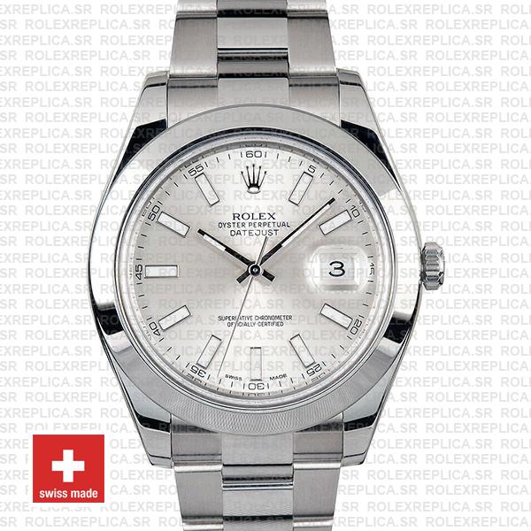 Rolex Datejust II Silver Dial 41mm | Rolex Replica Watch