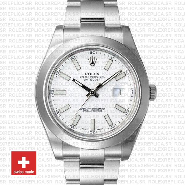 Rolex Datejust II White Dial 41mm 904L Steel | Replica Watch