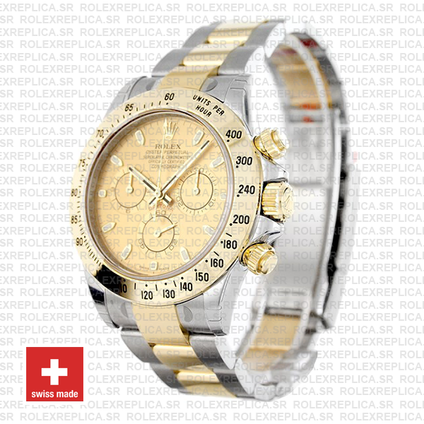 Rolex Daytona Gold Two-Tone Gold Dial Rolex Replica Watch