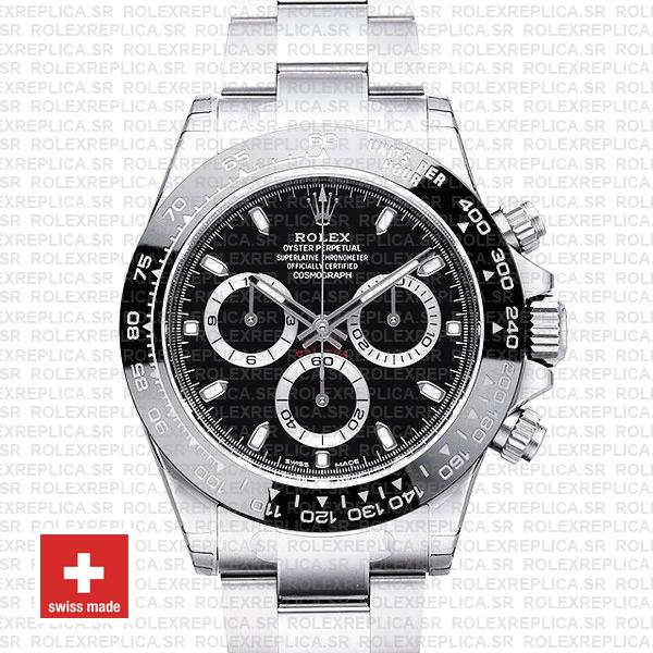 Rolex Daytona Black Dial 2016 Ceramic Bezel 40mm Replica