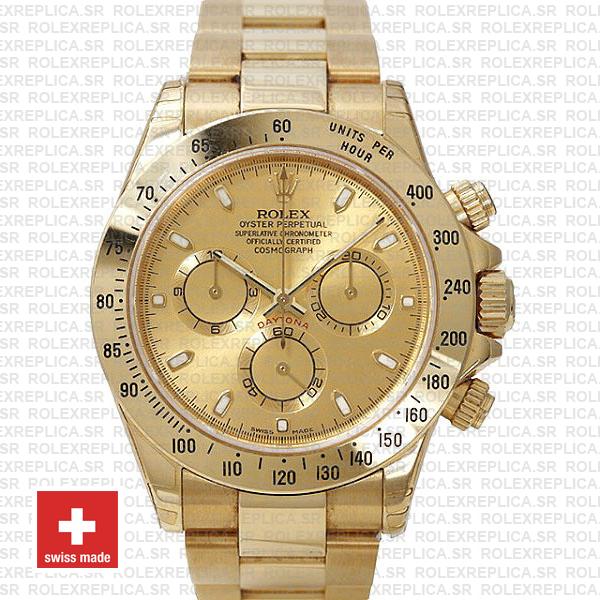 Rolex Daytona Stainless Steel Yellow Gold Dial | Replica Watch