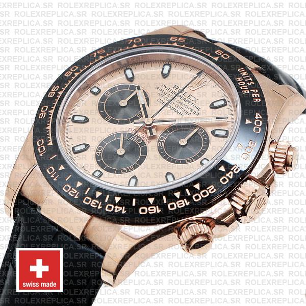 Rolex Cosmograph Daytona 904L Stainless Steel 40mm, 18k Rose Gold Pink Dial