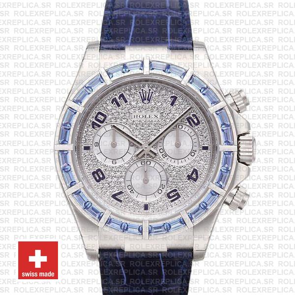 Rolex Daytona White Gold Blue Diamond Dial | Rolex Replica