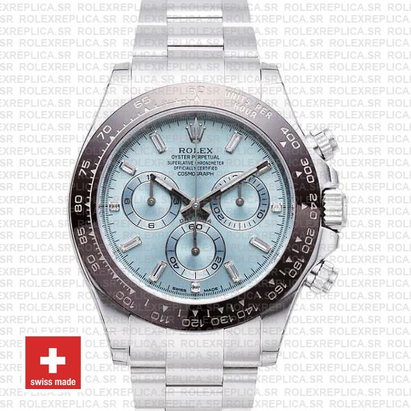 Rolex Daytona 40mm Platinum Ice Blue Dial | Replica Watch