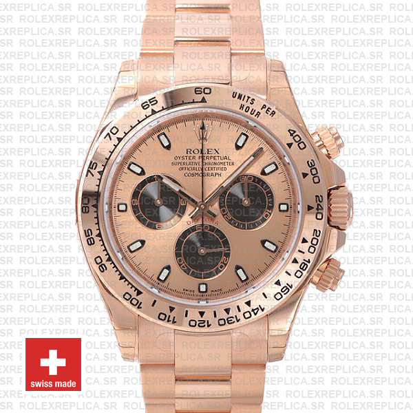 Rolex Daytona 904L Steel Rose Gold Dial | Rolex Replica Watch