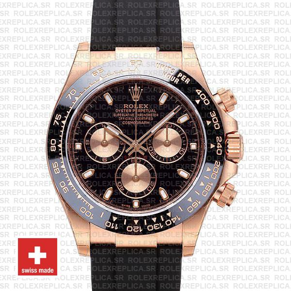 Rolex Daytona 18k Rose Gold Black Dial | Rolex Replica Watch