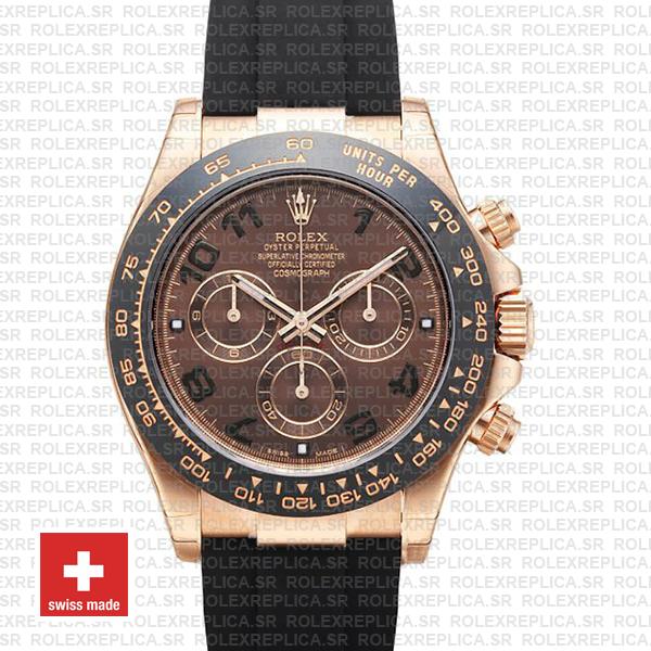 Rolex Daytona Rubber Rose Gold Chocolate Ceramic 40mm 116515ln