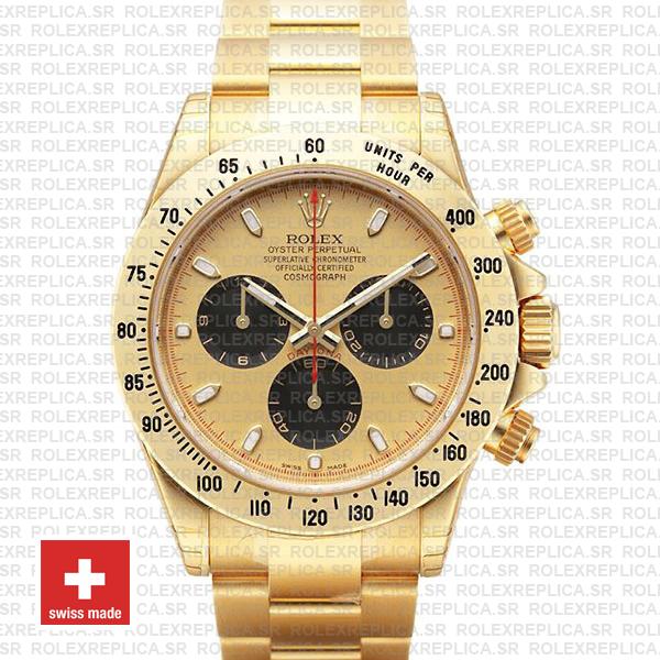 Rolex Daytona 18k Yellow Gold Newman Gold Dial Replica