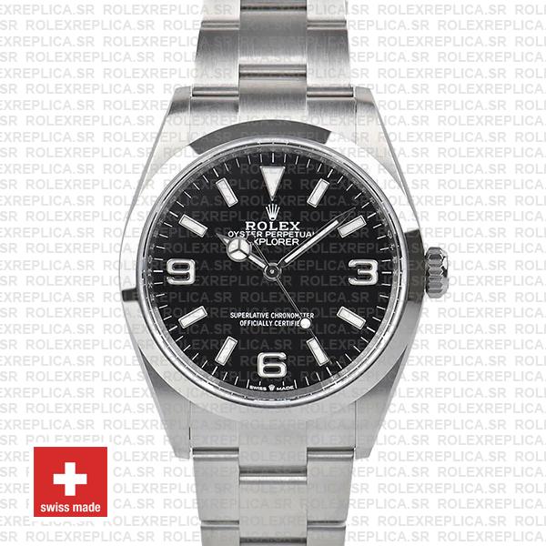 Swiss Replica Rolex Explorer I 36mm Steel 124270