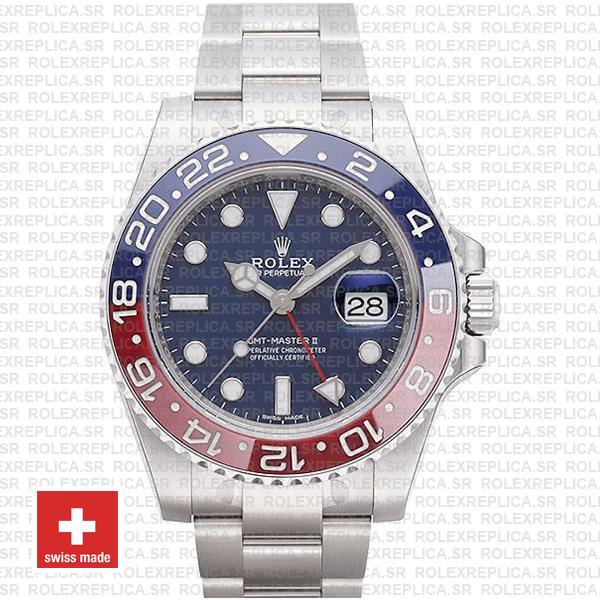 Rolex GMT-Master II White Gold Pepsi Blue Dial | Rolex Replica