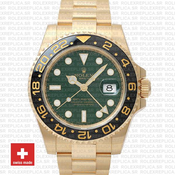 Rolex GMT-Master II Green Face Gold | Swiss Replica Watch