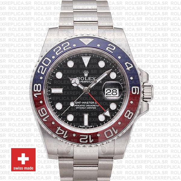 Rolex GMT-Master II Pepsi 18k White Gold Replica Watch