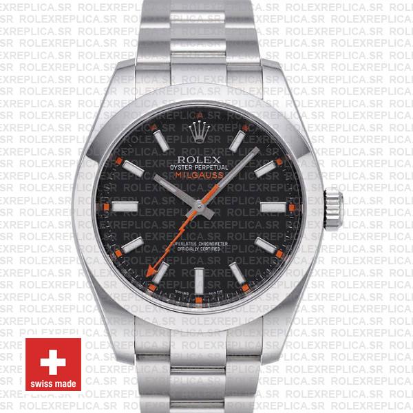 Rolex Milgauss Black Dial 44mm 116400 Swiss Replica