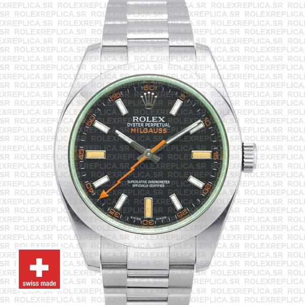 Rolex Milgauss Stainless Steel Green Dial | Rolex Replica