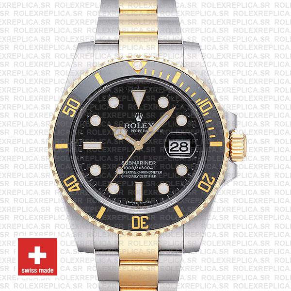 Rolex Submariner 2 Tone Black Dial | Rolex Replica Watch