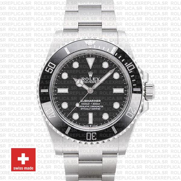 Rolex Submariner 41mm No Date Black Dial Replica Watch