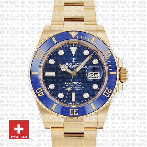 Rolex Submariner Gold Blue Ceramic | Rolex Replica Watch