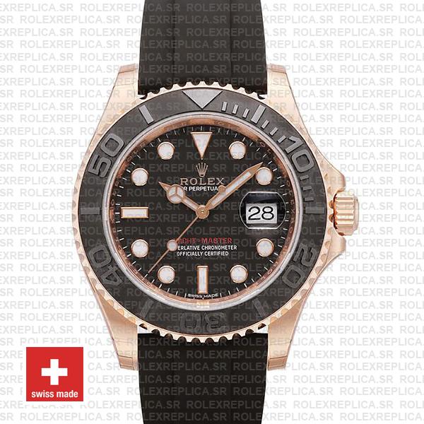 Rolex Yacht-Master Rose Gold Black Dial | Rolex Replica Watch