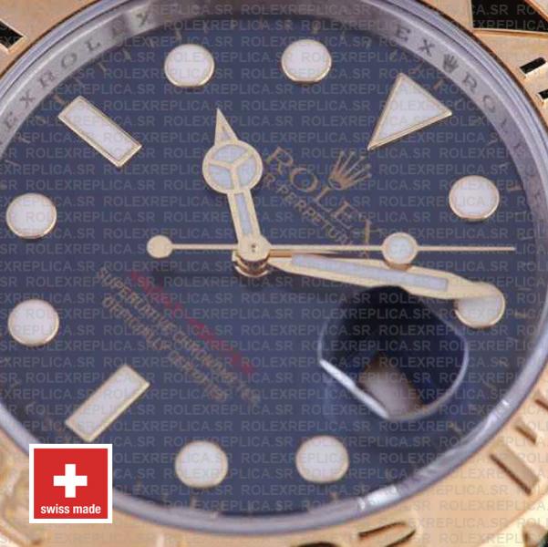 Rolex Yacht-Master 18k Yellow Gold Two-Tone, Stainless Steel in Blue Dial with Oyster Bracelet
