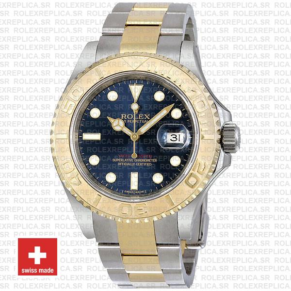 Rolex Yacht-Master 18k Yellow Gold Two-Tone, Stainless Steel in Blue Dial with Oyster Bracelet