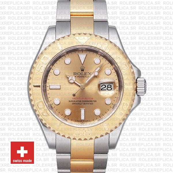 Rolex Yacht-Master Two-Tone 18k Yellow Gold Dial Watch