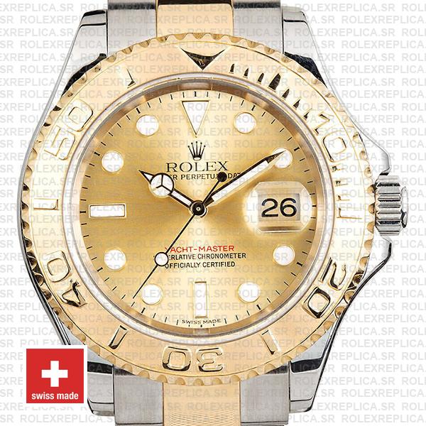Rolex Yacht-Master Two-Tone 18k Yellow Gold Dial Swiss Replica Watch
