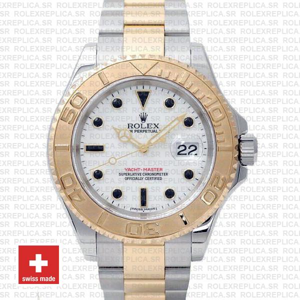 Rolex Yacht-Master Yellow Gold Two-Tone White Dial Watch